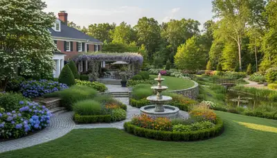 Full property landscape design with lawn, trees, and hardscape by Chop Chop Landscaping in Wilmington, NC